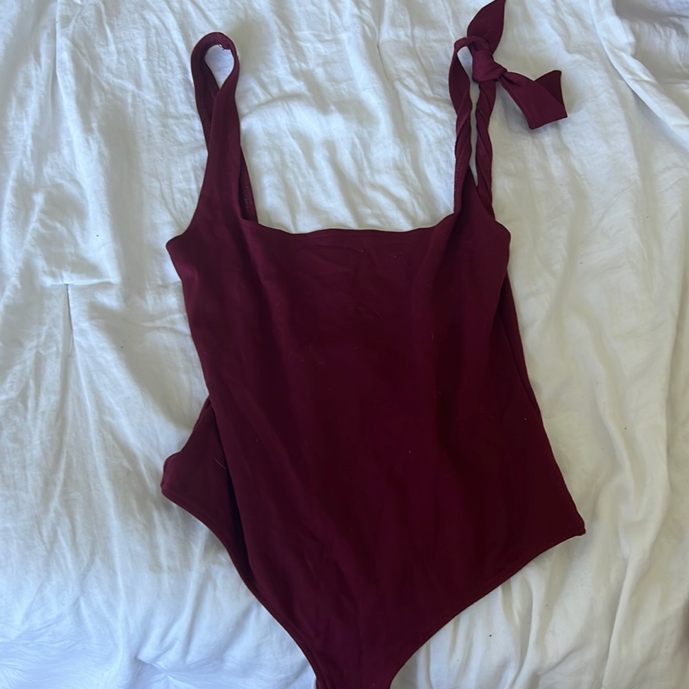 Free people burgundy bodysuit